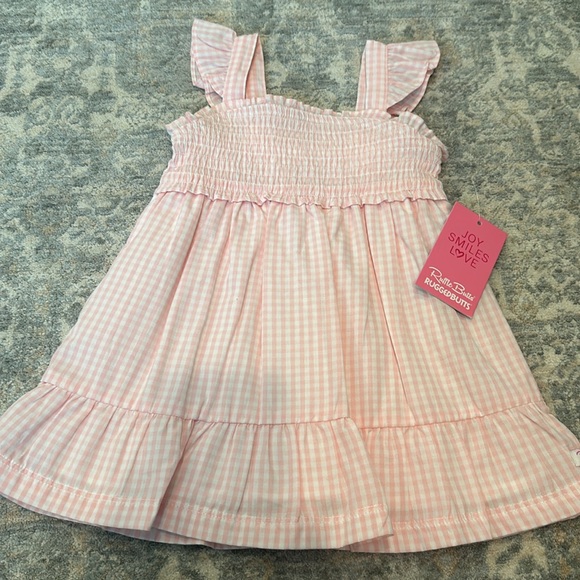 Ruffle Butts Pink Gingham Dress 12-18 months NEW WITH TAGS - Picture 3 of 11